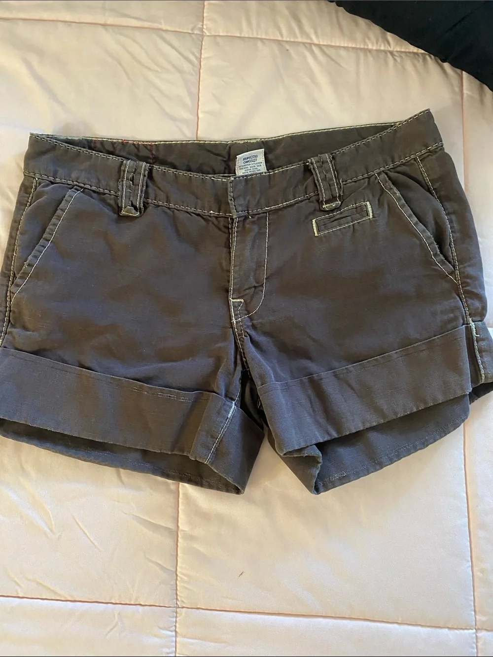 True Religion Brown Rolled-Hem Shorts